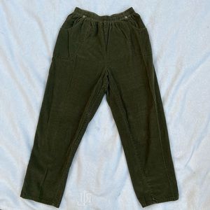 Green Corduroy Baggy pants